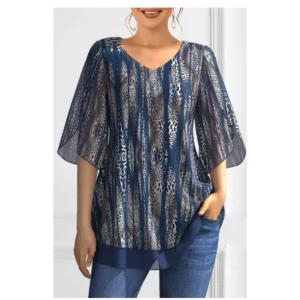 Plus Size Short Sleeve Blouses