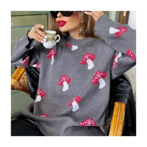 Plus Size Women's Print Sweater